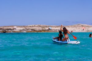 Paddle in two in Ses Illetes